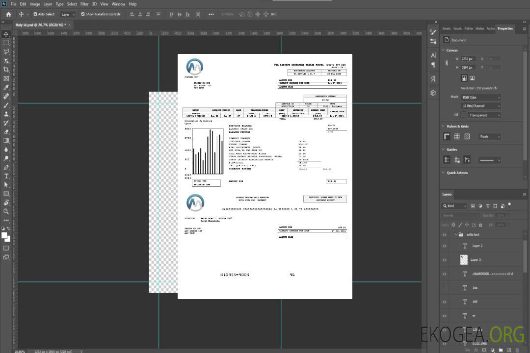 Modèle Word et PDF de facture de services publics pour les entreprises de Macédoine MGI Energetika template Modèle Word et PDF de facture de services publics pour les entreprises de Macédoine MGI Energetika template